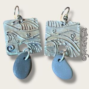 Bundle Sale 3 for $15 | Silver-Tone Dangle Earrings with Matte Stone